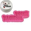 FELIZ ANIVERSÁRIO Molde de silicone para bolo FELIZ ANIVERSÁRIO Ferramenta para assar açúcar Chocolate Inserção