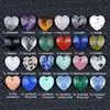 Colgante Corazón Facetado de Ágata de Cristal y Jade de 13 mm Material para Joyería DIY de Collares, Pulseras, Pendientes Accesorios Venta al por Mayor