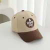 Boné de Baseball Respirável ao Ar Livre para Bebê com Logo Redondo e Design de Letras, Boné de Baseball Infantil, Chapéu de Sol Colorido da Moda para Primavera e Verão