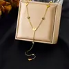 Collar con múltiples colgantes de corazón, sol, luna, elefante estilo europeo y americano, collar de esmalte colorido, cadena para clavícula de acero inoxidable chapado en oro para mujer