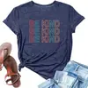 Camiseta gráfica para mujer de Aliexpress Transfronteriza Sé Amable Manga Corta Loo