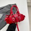 Bolso de Mano Estilo Motociclista Hot Girl Transfronterizo para Mujer 2025 Primavera y Verano Nueva Moda Bolso de Remaches Nicho Bandolera de un Solo Hombro