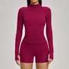 Traje Fitness de Secagem Rápida Transfronteiriço Europeu e Americano com Zíper Traje Casual para Mulheres Traje Esportivo para Ciclismo e Corrida ao Ar Livre 4510