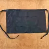 Ropa de Trabajo, Mandil de Media Cintura, Mandil de Media Cintura para Mesero, Mandil de Trabajo para Cafetería y Casa de Té con Bolsillos, Pequeño Catering, Sin Mangas