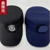 Gorra de Verano Transpirable de Secado Rápido para Guardia de Seguridad Sombrero de Seguridad para Comunidad de Propiedad Gorra Plana Transpirable Negra Gorra de Seguridad