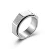Anillo Octogonal Giratorio de Acero de Titanio con Tuerca Personalizada Ins Niche para Aliviar la Ansiedad y Descomprimir Pulsera de Seis Lados Estilo Neutro