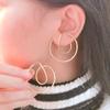 Pinzas para Orejas Mobius Minimalistas Europeas y Americanas para Mujer, No Requieren Perforación en las Orejas, Se Pueden Usar como Pendientes Doble Capa Escalonados de Metal Ultra Simples