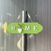 Nuevo Cartel de Bienvenida de Madera Estilo Nórdico Decoración del Hogar Cartel para Puerta Cartel Colgante Creativo de Bienvenida con Decoración de Lazo en Forma de Corazón