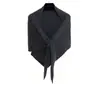 Xale Triangular de Lã Mista para Outono e Inverno para Mulheres, Amigo da Pele, Moderno, Versátil, Cachecol Tricotado de Cor Sólida, Acessório Elegante e Estiloso