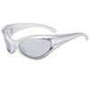 Gafas de sol Y2K con montura grande, tecnología futurista, 2024, nuevas, europeas y americanas, estilo ins, deportivas, para montar, forma cóncava, gafas de sol para chica popular