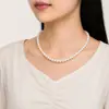Collar de Perlas Estilo Retro Francés de Calidad Shijia Mismo Estilo Nicho Lujo Accesible Cadena Clavícula Simple Versátil Collar de Cuello