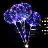 Red de siete colores flash 18 pulgadas lámpara de bola de onda mango con varilla LED en forma de corazón juguete para niños Mercado Nocturno