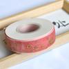 Cinta de Terciopelo Estampada en Oro Estilo Nuevo Estilo Navideño Cinta Decorativa Navideña Material para Lazo de Caja de Regalo Empaque de Regalo