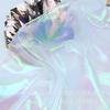 Tela láser de colores mágicos encriptados, hilo de vidrio, hilo de organza colorido, malla de seda brillante, hilo decorativo, tela para ropa de espectáculos escénicos