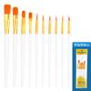 Giz de água de nylon transfronteiriço atacado pincel de pintura em aquarela Blue Rod 10 terno tinta acrílica caneta em forma de leque pincel