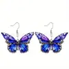 Pendientes Largos con Exquisito Diseño de Mariposa Estilo Elegante y Lindo Joyería de Acrílico Delicado Regalo Festivo Accesorios para Orejas