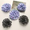 Ins Coreana Dulce y Picante Chica Tela de Cuadros Azules Flores DIY Agarrador Cuerda para el Cabello Tocado Broche Falda Accesorios de Flores
