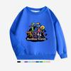 Moletom Jaqueta Infantil Estampado Amigos Arco-Íris Azul Outono Inverno Veludo Espessado Gola Redonda Manga Longa