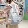 Mochila de lazo muy elegante estilo japonés, mochila escolar para estudiantes con graffiti fresca y linda, bolsa de viaje ligera y que reduce la carga