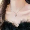 Elegante collar ajustable con perlas estilo francés, cadena para la clavícula simple y versátil, joyería de nicho de lujo ligero para mujer