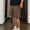 Shorts Jeans Stretch Retrô Masculino Verão Solto Casual Reto Cinco Pontos Tendência Esportiva Calça Meia Marrom