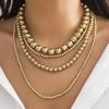 Jóias transfronteiriças europeias e americanas Estilo cibernético exagerado Colar empilhado de contas redondas multicamadas Colar de contas simples tamanho de personalidade