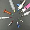 Jeringa desechable de 18-27 g con aguja para máquina dispensadora, tubo doble universal de media pulgada, tornillo de acero plástico, cabeza plana, pegamento, válvula, accesorios.