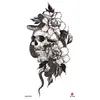 Adesivos de Tatuagem Florais Pequenos para Braço Inteiro e Costas, Geisha Borboleta Flor de Rosa Coloridos Criativos Peculiares Frescos Adesivos de Tatuagem