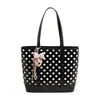 Bolso Femenino Nuevo Versátil y Sencillo, Bolso de Hombro de Lunares, Bolso Tote Estilo Dulce Coreano, Bolso de Mano de Gran Capacidad