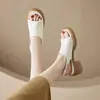 Sandálias Peep-Toe Quadradas de Salto Grosso da Moda 2026 Novo Estilo de Verão Sola Macia Confortável Cor Sólida Tira Elástica Estilo Romano Versátil