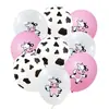 Balão de látex de 12 polegadas novo e fofo com tema de vaca para festa de aniversário de bebê, suprimentos de decoração