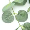 Folha de Dinheiro Única Folha de Eucalipto Flor Artificial Planta Verde Planta Artificial Arranjo de Flores de Casamento Decoração Folha Grama Artificial