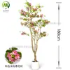 Bonsai de Árvore de Flores da Primavera da Ilha Simulada de Alta Qualidade, Árvore de Flores de Planta Verde Falsa, Planta em Vaso de Flores da Primavera da Ilha para Decoração de Casa de B&B