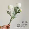 Flores de lírio artificiais de 3 cabeças, arranjo de flores artificiais aveludado, buquê para decoração de sala de estar, ornamento floral, flores de peônia no atacado