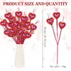Corazón de Espuma Personalizado Nuevo Producto Rama de Flor con Purpurina Decoración de Boda Festiva Accesorios de Corazón de Melocotón Rama de Corazón del Día de San Valentín