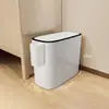 Lixeira Doméstica para Banheiro com Tampa Sala de Estar Casa Tipo Pressão Nórdico Moderno Cesto de Papel Coberto Lixeira Grande Capacidade