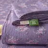 Lençol de Cama de Gaze Dupla Classe A Peça Única para Dormitório Estudantil, Conjunto de Capa de Edredom Estampada e Fronha de Três Peças para Cama de Solteiro/Casal, Não Algodão Algodão Puro 3