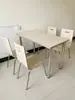 Silla de Madera Curvada de Acero Inoxidable Tienda de Snacks Restaurante Comedor Escolar Silla para Comida de Empleados Silla de Computadora Silla de Entrenamiento Silla de Conferencia