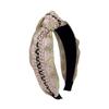 Nueva Diadema de Nudo de Color Contrastante Estilo Étnico Retro Diadema Tejida Versátil Diadema Ancha Distintiva Estilo Coreano Accesorio para la Cabeza Femenino de Celebridad de Internet