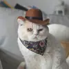 Sombrero de Vaquero Occidental Sombrero de Gato Perro Genial Accesorios para Perros Pequeños Cubrecabezas Británico de Pelo Corto Accesorios Divertidos para Fotos de Mascotas