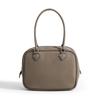 Bolsa de Couro Genuíno com Pena, Bolsa Boston, Bolsa Quadrada Pequena de Couro Bovino, Bolsa de Ombro Versátil para o Dia a Dia, Moda de Rua