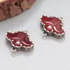 Prata de lei S925 anel duplo de ágata preto tinta acessórios retrô sorte DIY material de contas feito à mão joias atacado