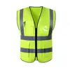 Colete de Segurança Refletivo Trabalhador de Obra Colete de Trânsito Fluorescente Respirável Roupas Refletivas Limpeza Tiras Refletivas
