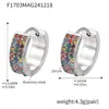 Oumika Otoño e Invierno Nuevo Gymnolium Donut Acero Inoxidable Circonita Pendientes Temperamento Chapado PVD Oro Verdadero 18K Pendientes