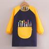 Macacão Infantil Manga Longa Impermeável Roupas para Pintar Jardim de Infância Comer Anti-Sujeira Avental de Pintura Impressão de Logo
