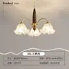 Lustre de Arte Retrô Vintage para Sala de Estar Americana, Lâmpada Simples Moderna para Sala de Jantar Quarto, Luminária Estilo Japonês para Pousada, Lustre de Vidro