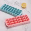 Bandeja de Gelo de Silicone Personalizada pelo Fabricante com 24 Cubos e Tampa Molde para Cubos de Gelo Caseiros de Grau Alimentício Artefato para Fazer Gelo Máquina de Gelo em Cubo