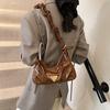 Bolsa de Mão Texturizada Maillard de Alta Qualidade Bolsa de Mão Feminina Moda Inverno 2025 Moda Bolsa de Ombro Único Transversal
