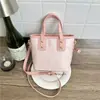 Nova Bolsa de Balde Estampada Fofa para Mulheres Primavera 2026 Estilo Coreano Bolsa de Ombro Único Transversal Bolsa de Mão Versátil da Moda para o Dia a Dia