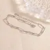 Pulsera Brillante de Plata de Ley S925 para Mujer, Diseño de Nicho, Estilo Coreano, Lujo Ligero, Sensación de Alta Gama, Joyería Geométrica Ovalada Apilable